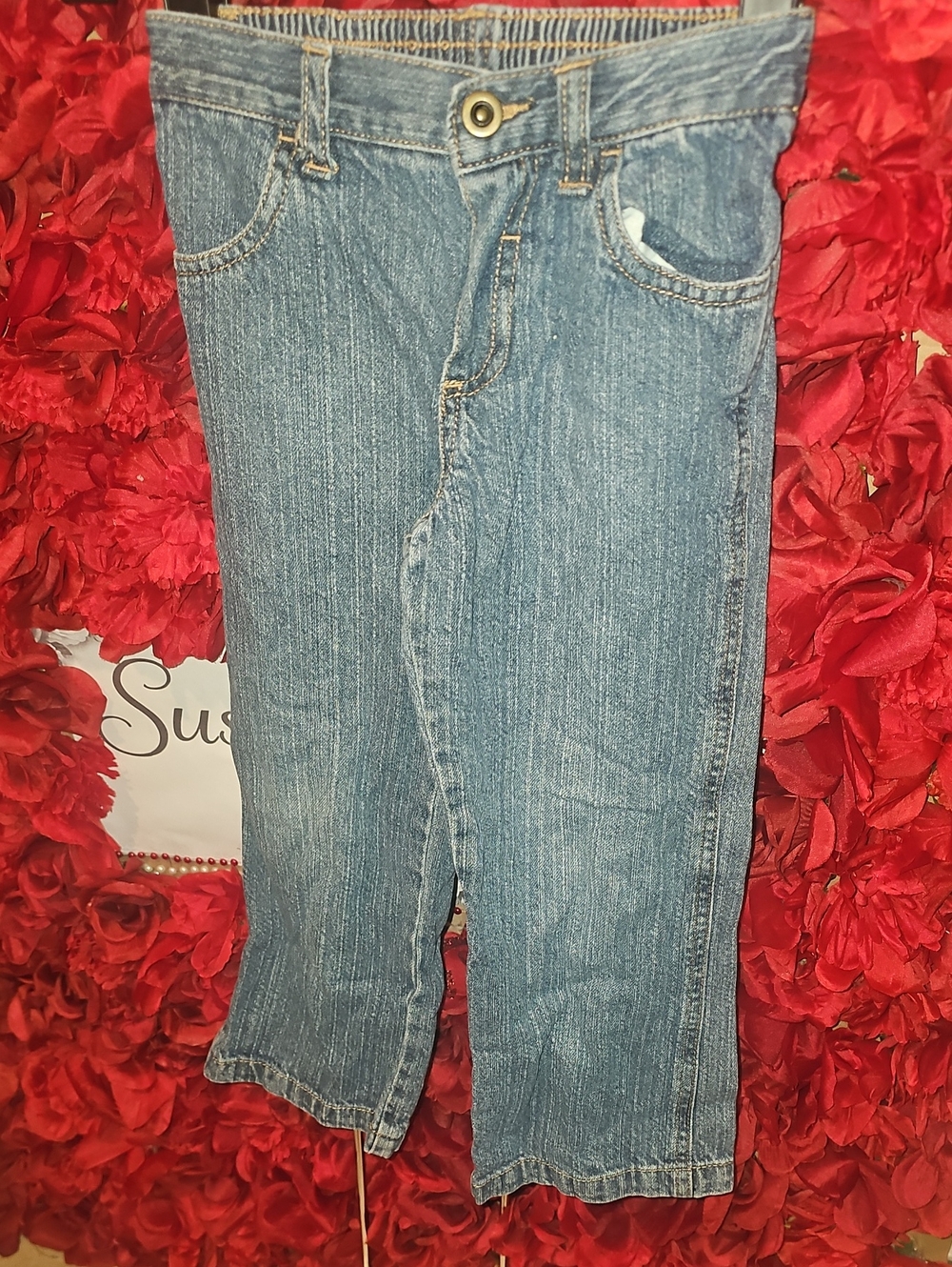 Cherokee Girls Blue Straight Bootcut Jeans Size 4T